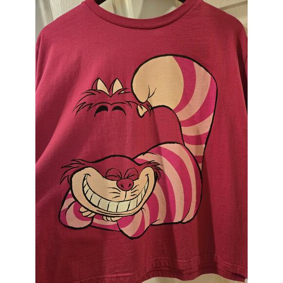 Disney Alice in Wonderland Cheshire Cat Tee Fuchsia Graphic Print 2XL - Picture 3 of 11